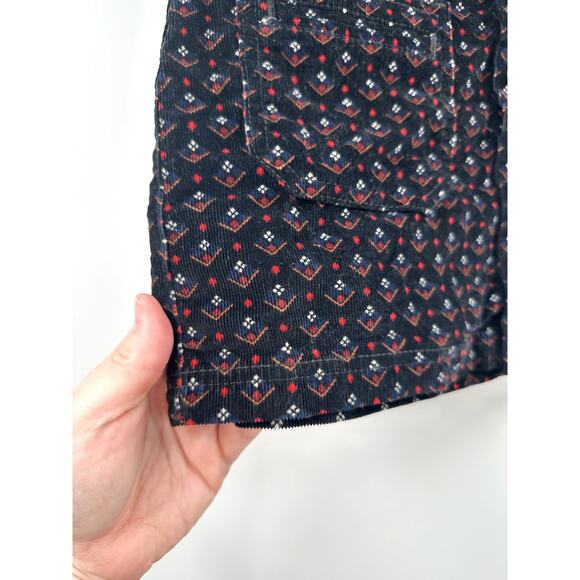 We The Free by Free People Joanie Cord Skirt in Black Combo Size 28 - Picture 4 of 7